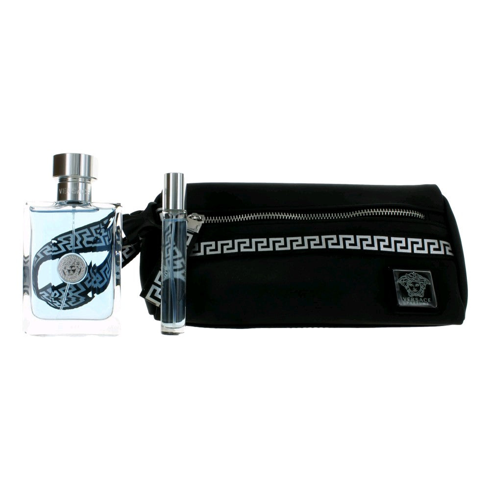 Bottle of Versace Pour Homme by Versace, 3 Piece Gift Set for Men